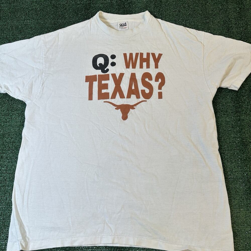 Vintage Texas Longhorns Funny Quote T-Shirt Anvil Athletic Size XXL USA